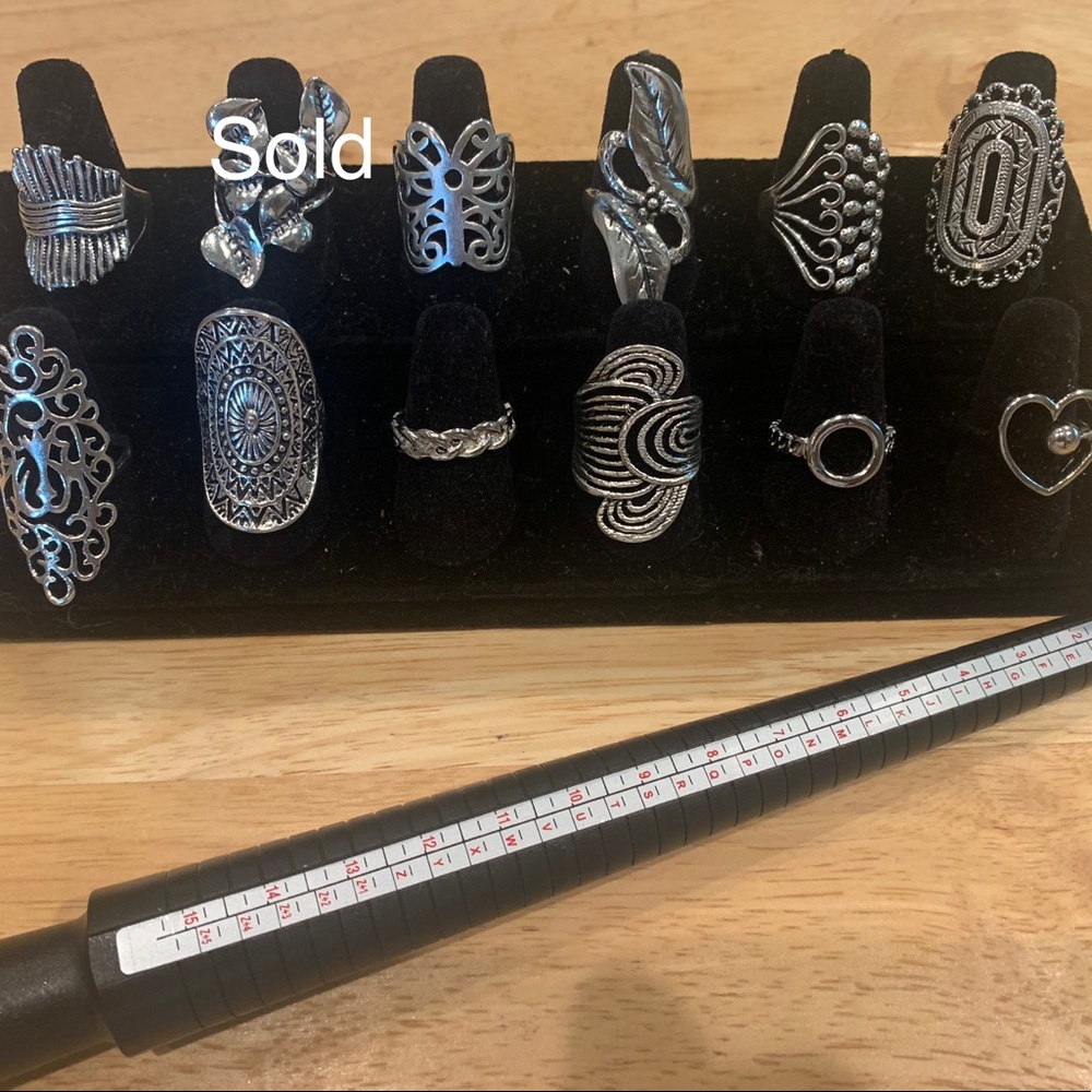 Sterling silver statement rings